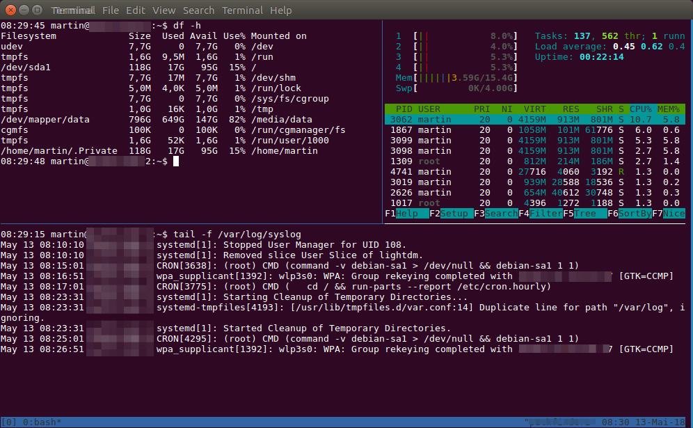 tmux version