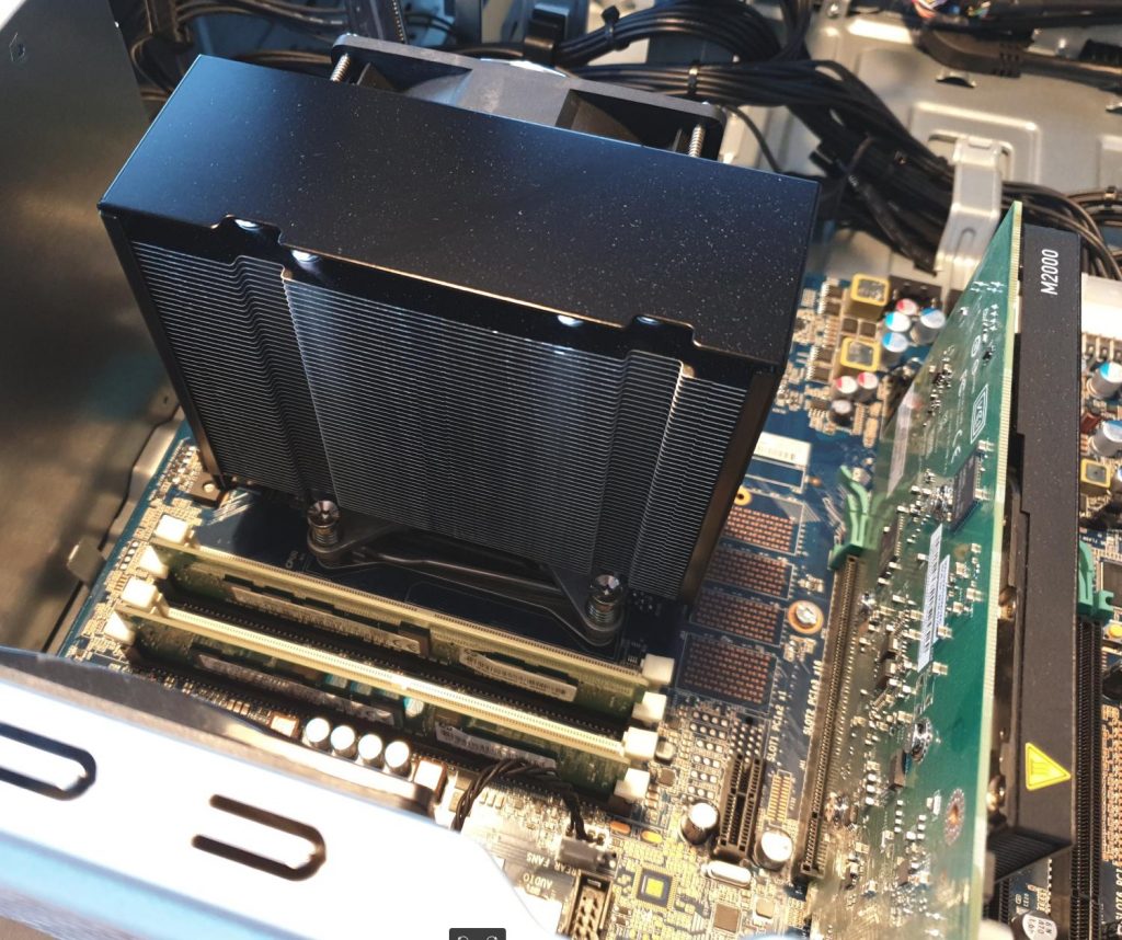 Image: Cooling on top of a Xeon E5-1650 v4 processor