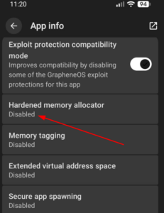 GrapheneOS – When an App Is Slow
